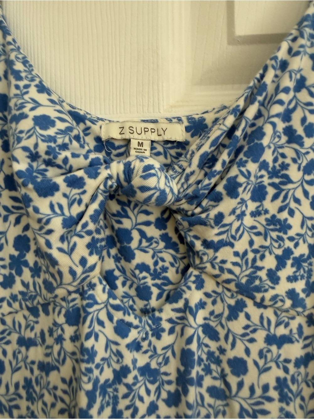 Z Supply Blue and White Floral Slip Dress - Picture 3 of 3
